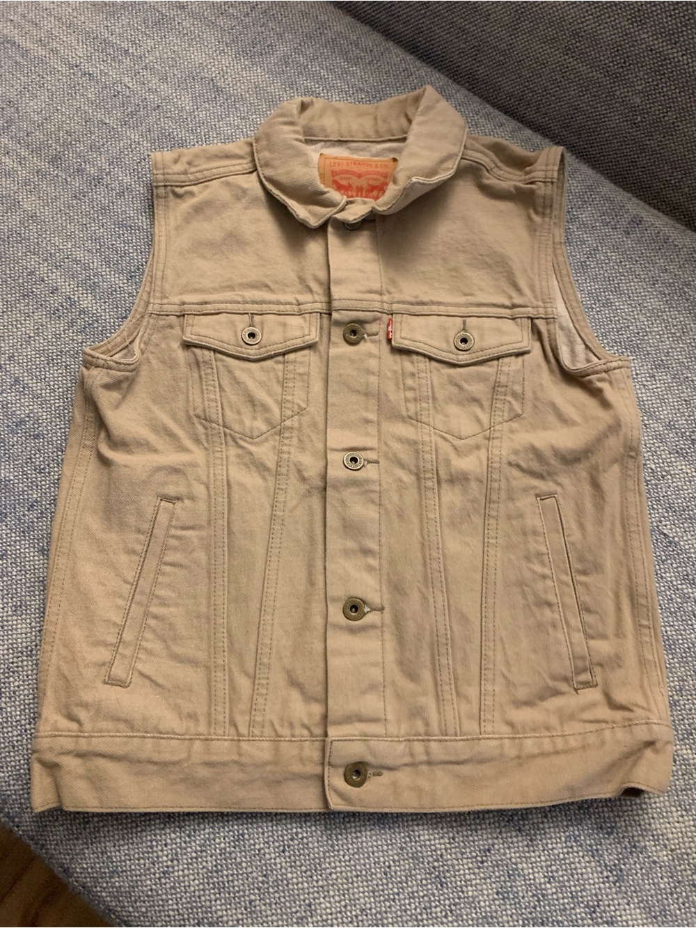 Levi's Tan Sleeveless Denim Vest